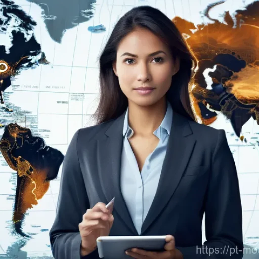 시장 기회 평가 모델의 변동성 분석 - **Prompt:** A dynamic, high-definition image featuring a determined female financial analyst, around...