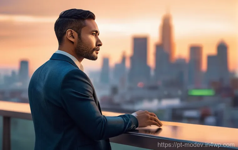 시장 기회 평가 모델의 의사결정 프로세스 - **Prompt:** A dynamic, wide shot of a confident and insightful entrepreneur, a person of diverse eth...